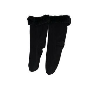 Capelli Black Fur Topped Boot‎ Liner Socks